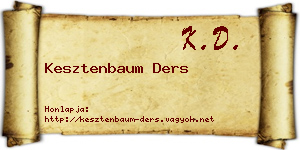 Kesztenbaum Ders névjegykártya